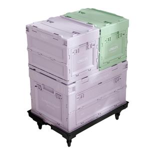 longlife收纳箱粉色双开门折叠箱家用多巴胺储物箱车载后备箱置物