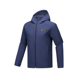 【梁朝伟同款】斯凯奇秋冬男拉链外套舒适休闲连帽夹克防风衣