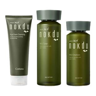 高丽韩国雅娜绿豆nokdu柔肤塑颜水乳套装洗面奶