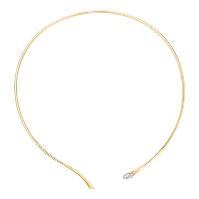 【明星同款】Cevol新奢钻石曜蛇系列18K金灵动水滴钻石项链Coker