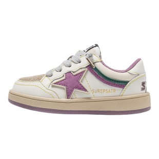 女童鞋子真皮秋冬星星儿童板鞋2026新款软底轻便休闲男童运动鞋潮