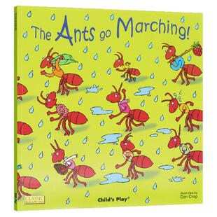 Child's Play 韵文歌谣洞洞书二辑带CD版 蚂蚁在行军 英文原版绘本 The Ants go Marching 廖彩杏书单吴敏兰经典儿歌童谣绘本