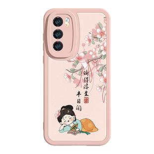 适用华为p60手机壳女款pura70荣耀x50i新款90唐美人p40pro桃花p30古风p50卡通mate40花朵小羊皮nova10套8se/7