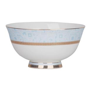 华光国瓷骨瓷餐具散件单品健康无铅釉家用欧式轻奢碗盘碟圣托里尼