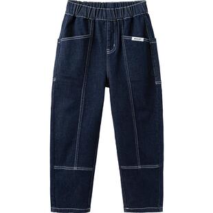 巴拉巴拉男童牛仔裤中大童裤子儿童长裤春秋季新款童装宽松直筒夏
