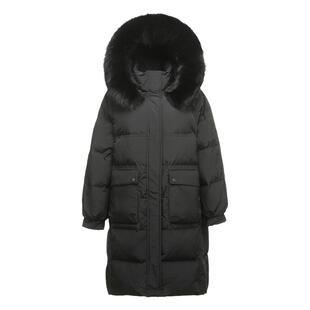 300斤特大码巨显瘦真毛领羽绒服女冬季200胖mm加肥宽松遮肚厚外套