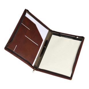 带A4文件夹疯马皮平板电脑包12.9寸Ipad包高级感公事包公文包多功能资料真皮文件夹包可定制logo公司年会礼品