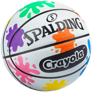 斯伯丁Crayola联名五号篮球蜡笔系列儿童节日礼物小学生专用软皮