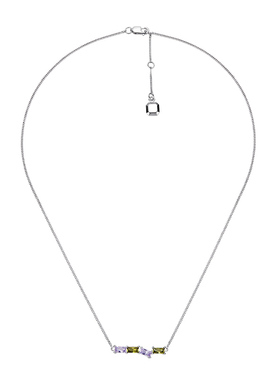 theyknow纯银锆石一字项链