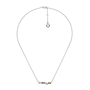 THEYKNOW游离系列TOUCH纯银锆石一字项链爆款原创设计生日礼物