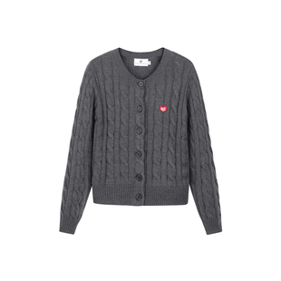 NFL美橄超级碗开衫毛衣 外搭慵懒风绣花秋冬保暖女款针织衫外套