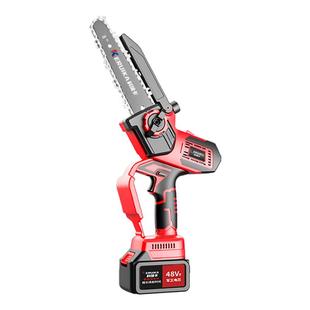 电锯家用小型手持链条锯锂电池手电锯电链锯充电式伐木锯锯树神器