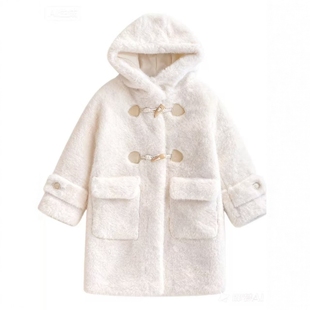 2025冬季新款女童皮毛一体外套宝宝仿水貂绒皮草大衣女孩洋气棉衣