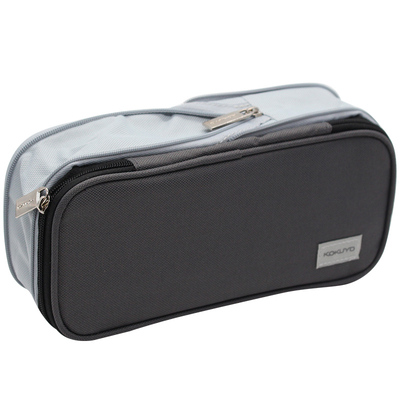 送小熊挂件国誉格子印象笔袋