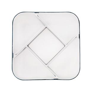 菲内克斯钢化玻璃盘家用水果碟分隔拼盘创意甜品分格餐盘配备菜盘