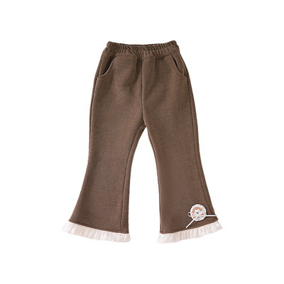 皇室童缘女童灯芯绒微喇裤