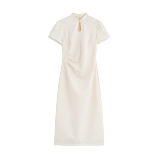 鹭青原创【清光调】重工提花旗袍裙女夏季国风改良新中式连衣裙一