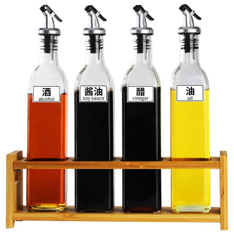 厨房玻璃装油壶油醋酱油分装瓶食品级调料瓶透明家用生抽防漏油瓶