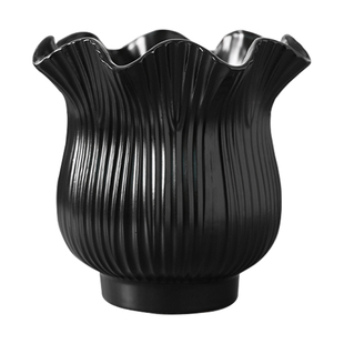 现代简约陶瓷花盆荷叶边高级感室内桌面书房蝴蝶兰梦香兰专用套盆