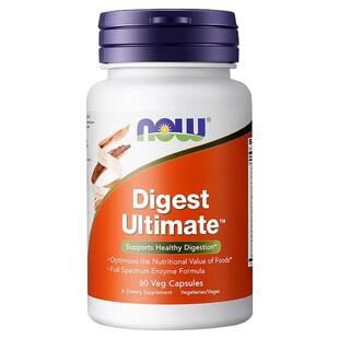 NOW诺奥全谱消化酶素食胶囊酵素肠胃肠道益生菌美国原装进口60粒