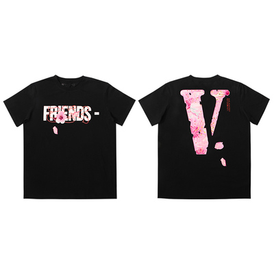VLONESakura 大V字Logo樱花印花短袖T恤 男女同款