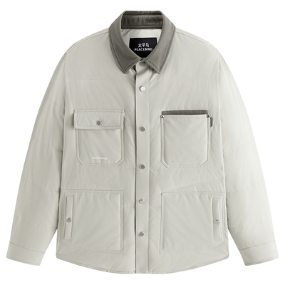 【商场同款】太平鸟男装 2025年冬季新款衬衫式羽绒服B2ACF4299