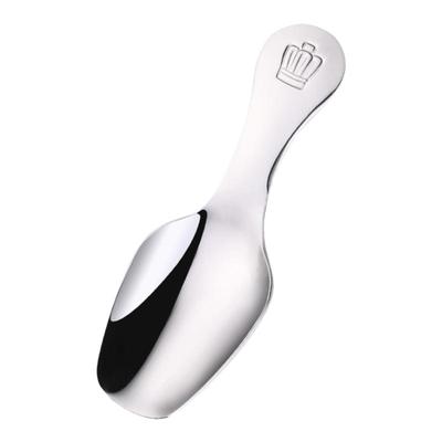 304不锈钢茶匙茶叶小勺子分茶勺茶叶铲子加厚短柄雪糕勺甜品小勺