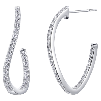 Mixx靡诗925纯银星光线条系列无限半圈耳环日常百搭通勤耳圈