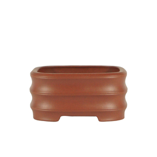 轻奢 四方大竹节盆特别版 紫砂花盆  多肉盆 云竹盆 黑松盆