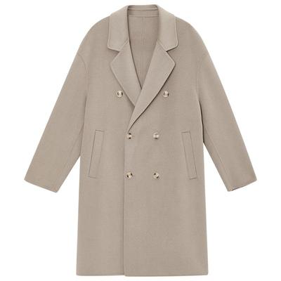 休闲冬季宽松中长款外套男士羊毛