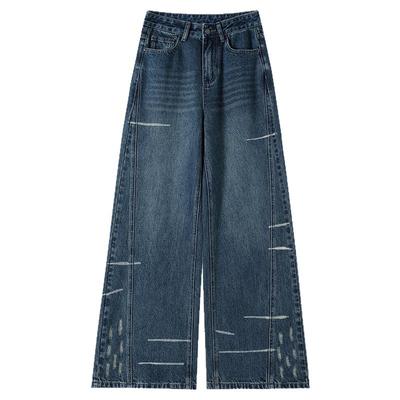 直筒弯刀牛仔裤女秋冬季2025