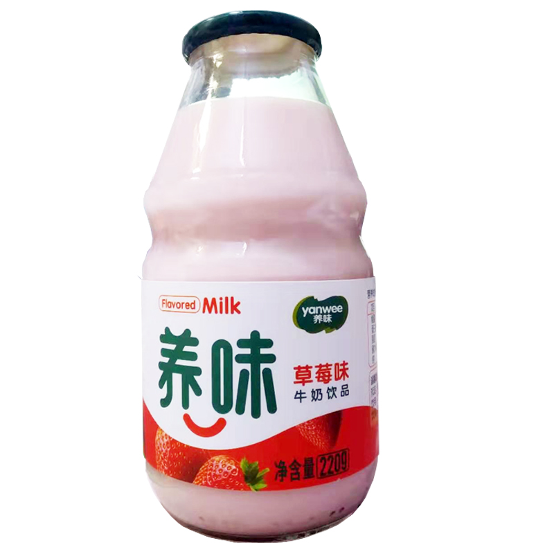 养味220g香蕉牛奶草莓乳酸菌饮料