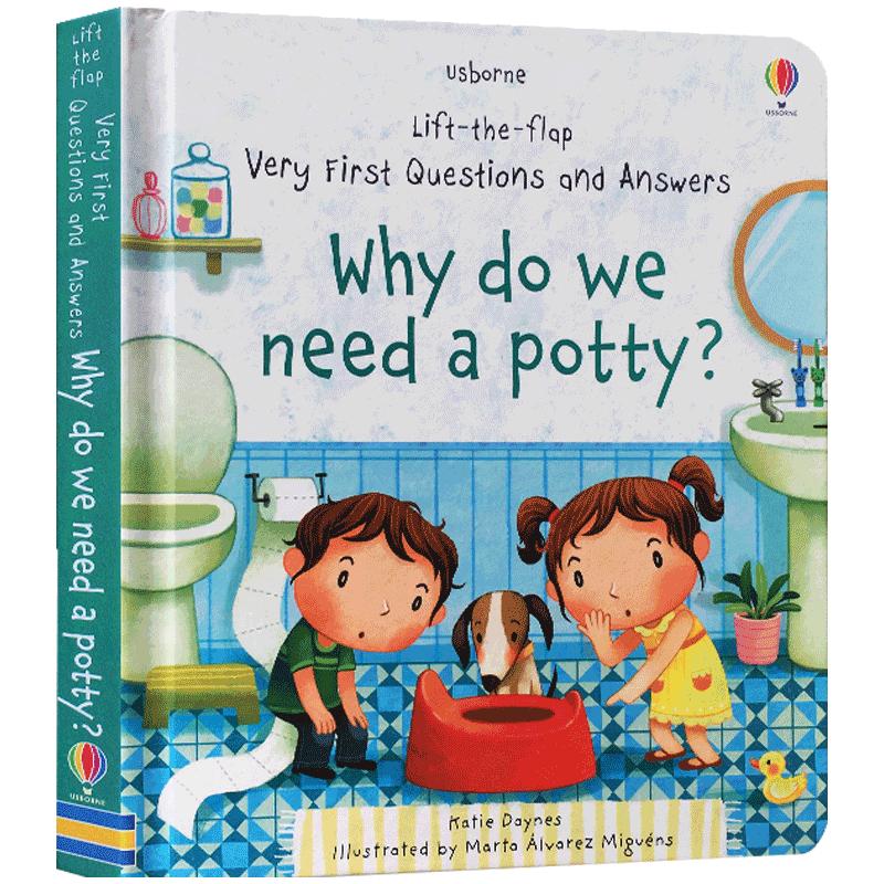 Usborne问答系列我们为什么用便盆Lift-the-flap Questions and Answers Why Do We Need A Potty?英文原版进口儿童科普认知翻翻书