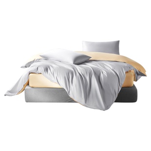 贡缎高支纯棉被套200x230cm新疆长绒棉亲肤全棉被罩双拼色248x248