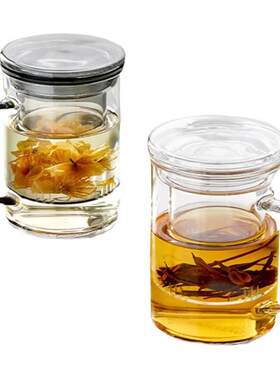 富光茶水分离泡茶玻璃杯办公室男