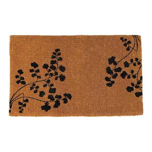 印度进口椰棕门垫美式乡村花卉入户门进门口门厅除尘蹭土加厚门垫