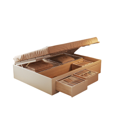 全实木双人床储物液压床榻榻米