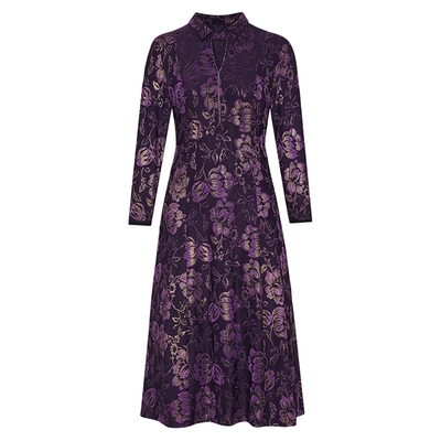 马天奴2025秋冬新款紫色印