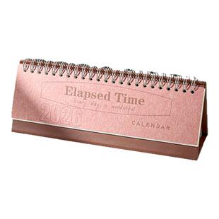 2026年简约横版台历桌面打卡倒计时日历办公室摆件备忘录新款马年工作打卡日历本计划本创意大格子月历备忘录