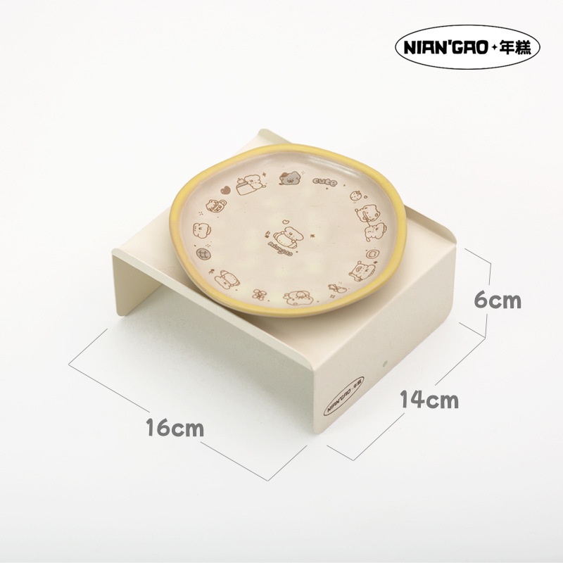 【年糕NianGao】童趣陶瓷盆保护脊椎猫小狗狗猫咪碗架盆碗碗双食