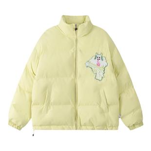 梁拌泡菜手枪幽灵贴布绣美式甜酷显瘦初冬外套棉服女款冬季男女潮