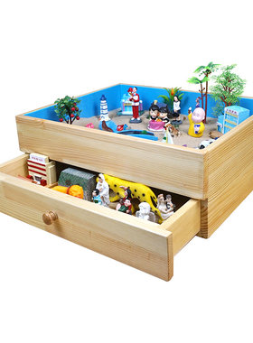 双层抽屉沙盘便携玩沙工具套装
