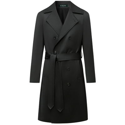 柏·品商务休闲长款春羊毛风衣