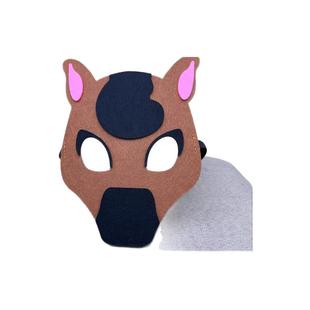 十二生肖儿童动物面具幼儿园六一表演龙蛇马羊鸡狗牛鼠兔虎猪面罩