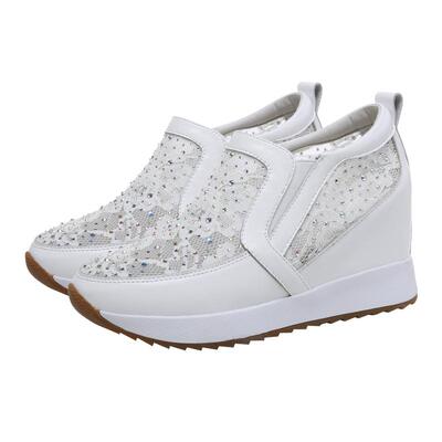 真皮休闲鞋厚底小白鞋舒适轻便鞋