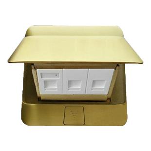 罗格朗超薄阻尼缓冲三口网络地插信息空地脚插座电话电脑通用