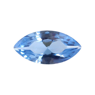 马眼形108#蓝尖晶石裸石水晶钻 叶子形浅蓝色宝石耳钉戒指首饰diy