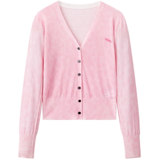 【商场同款】太平鸟V领针织开衫26春季新款仿水洗毛衫女A3EDG1335