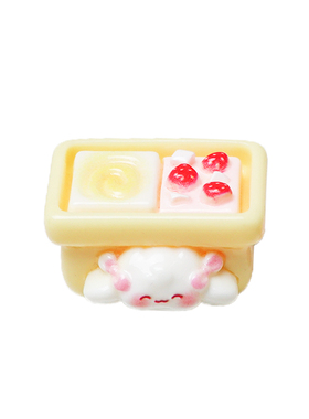 卡通狗狗草莓冰淇淋蛋糕盒勺子