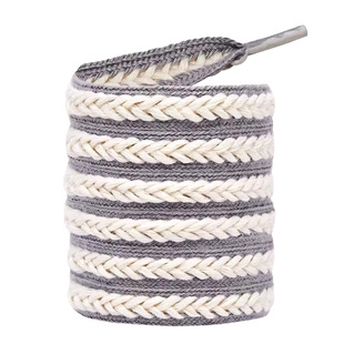 麦穗鞋带女款黑白色适用麦昆小白鞋匡威帆布鞋扁平宽棉麻花鞋绳男